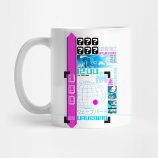 Y2K White Neon Wavebird Mug